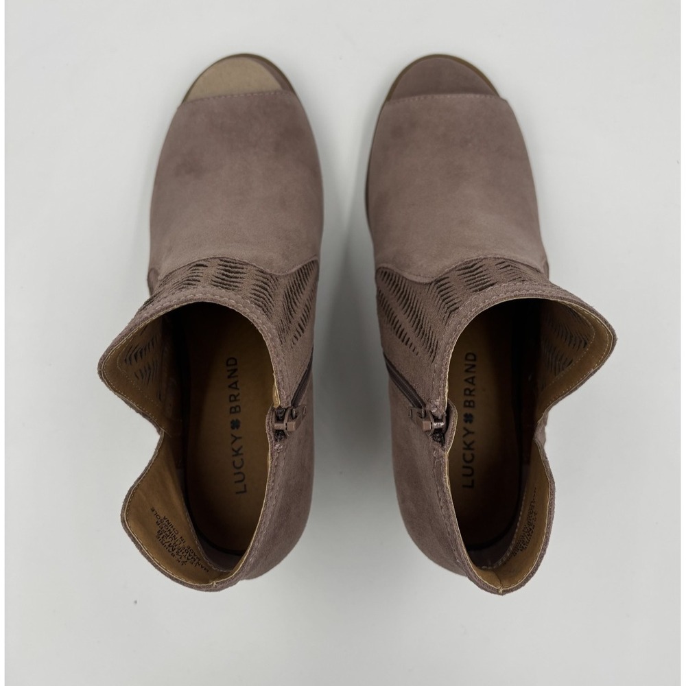 NEW Lucky Brand LK-Bahrie Oiled Suede Dusty Rose Bootie Women's Size 7.5 - Picture 4 of 11